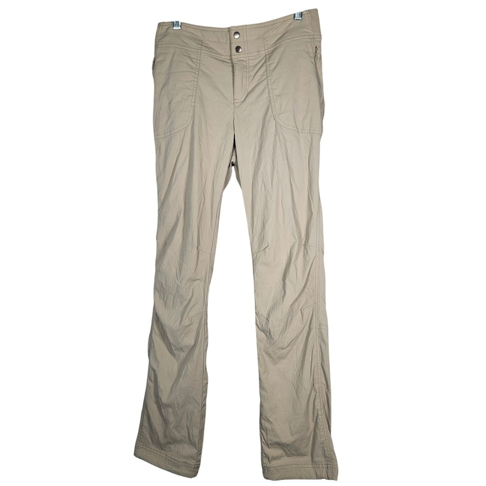 Athleta‎ Hiking Pants Women's 4 Tan Khaki Straight Leg Outdoor Utility Gorpcore
